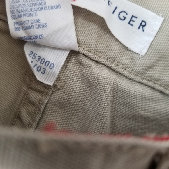 Y2K Tommy Hilfiger Cropped Khaki Pants, all cotton, women 14 - Picture 4 of 8